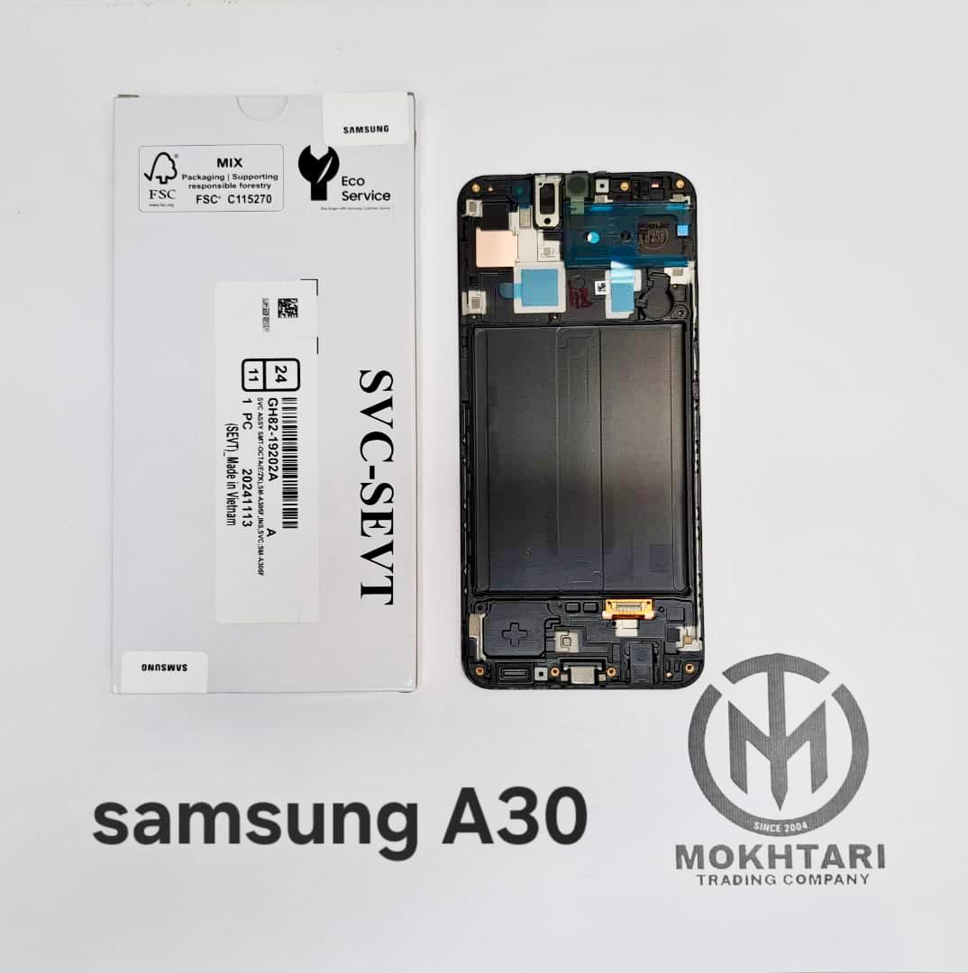 تاچ ال سی دی سامسونگ Galaxy A30 با فریم (Samsung A30) اورجینال